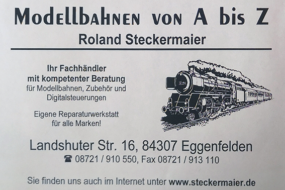 Modellbahnfachgeschäft - Modellbahnen Steckermaier