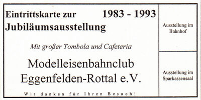 mec geschichte 1993 eintritskarte jubilaeumsausstellung